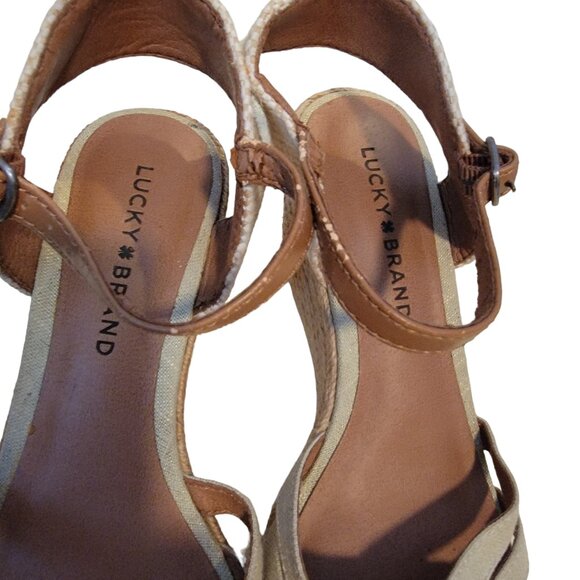 Lucky Brand Kalley Espadrille Wedges Beige - Picture 8 of 10
